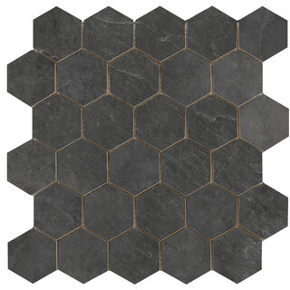 Cifre Cerámica Statale Black hexagon mozaiek op net van 26,3x27,4