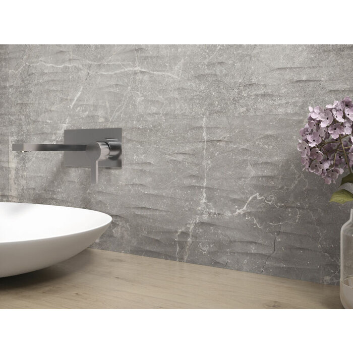 Baldocer Cerámica Concept Grey Kirat decor wandtegel 30x90 rett