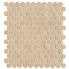 FAP Ceramiche Nobu Beige round mosaico 2,2cm rond op net van 29x32,5