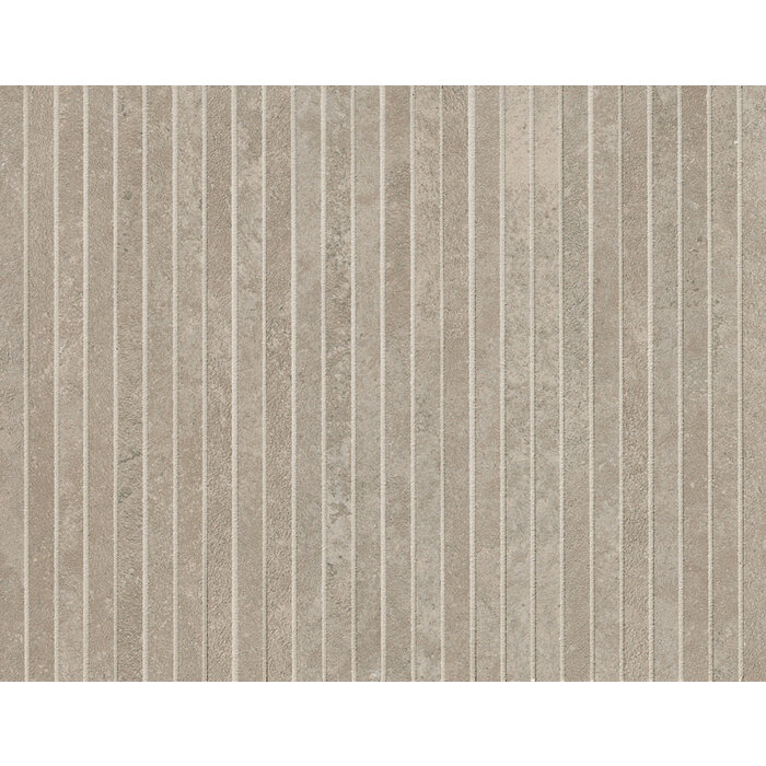 FAP Ceramiche Nobu Grey tratti mosaico 1x24 rond op net van 24x30,5
