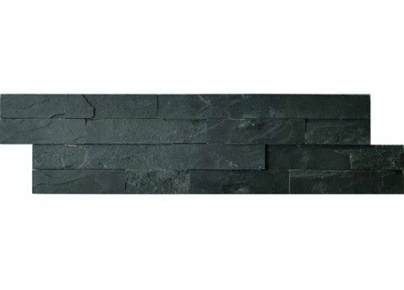 Kerabo Schiste flatface stonepanel antraciet slate 15x60x1\/2