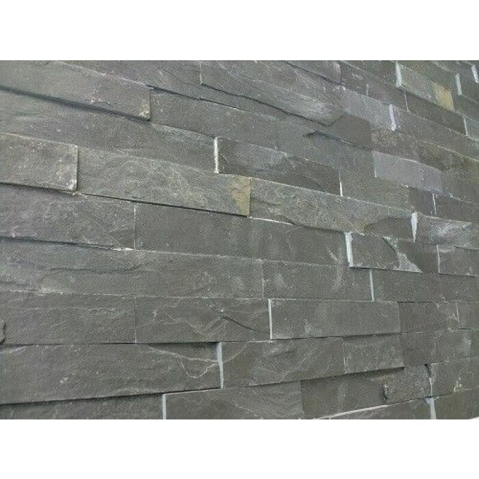 Kerabo Schiste flatface stonepanel antraciet slate 15x60x1\/2