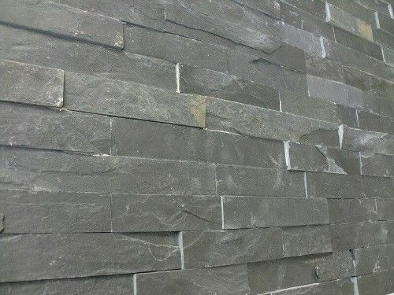 Kerabo Schiste flatface stonepanel antraciet slate 15x60x1\/2