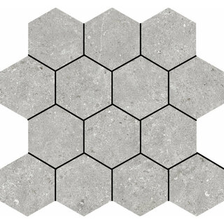 Baldocer Cerámica Stoneland Pearl mozaiek hexagon op net van 29x27cm