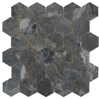 Cifre Cerámica Luxury hexagon mozaiek Dark gepolijst 26,3x27,4
