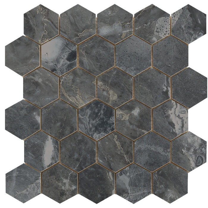 Cifre Cerámica Luxury hexagon mozaiek Dark gepolijst 26,3x27,4