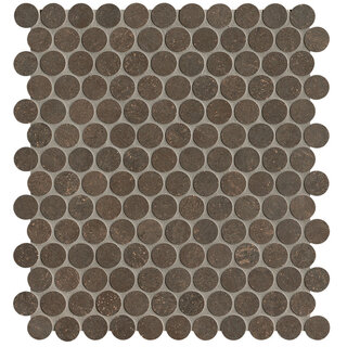 FAP Ceramiche Nobu Cocoa round mosaico 2,2cm rond op net van 29x32,5
