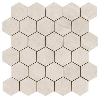Cifre Cerámica Statale Sand hexagon mozaiek op net van 26,3x27,4