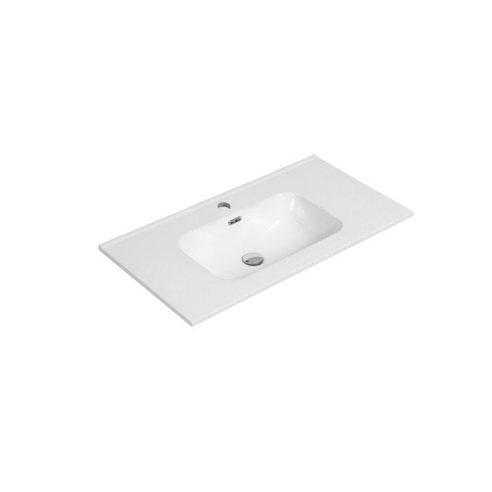 By Goof Keramische wastafel Tieme wit 1005x480x175 met kraangat