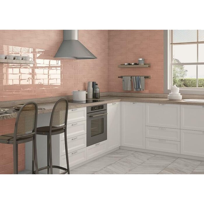 Cifre Cerámica Colonial Pink glans 7,5x30