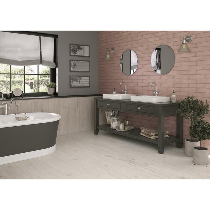 Cifre Cerámica Colonial Pink mat 7,5x30