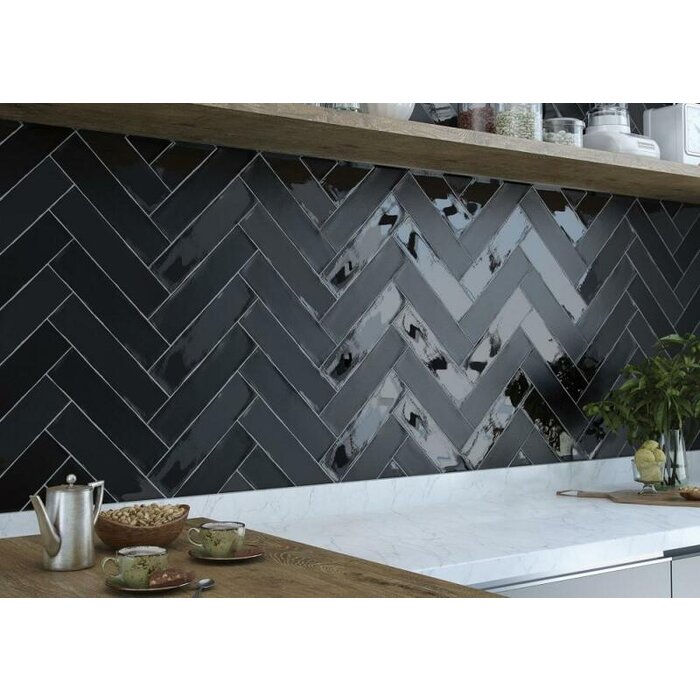 Cifre Cerámica Colonial Black glans 7,5x30