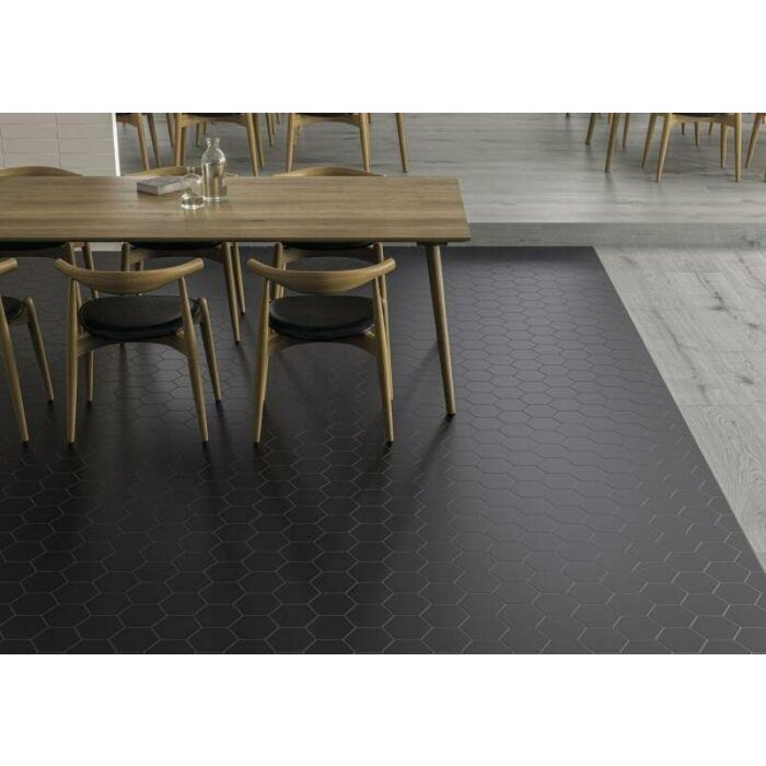 Cifre Cerámica Hexagon Timeless Black mat 15x17
