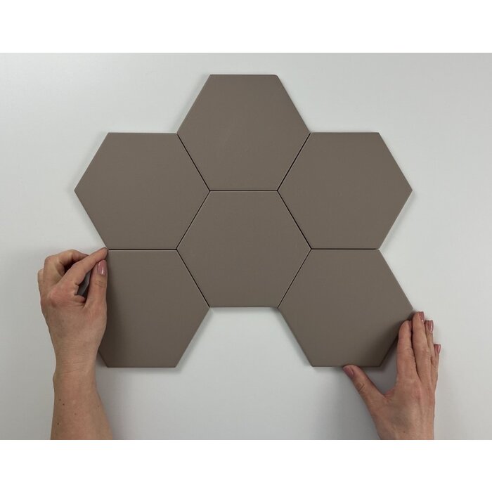 Cifre Cerámica Hexagon Timeless Taupe mat 15x17