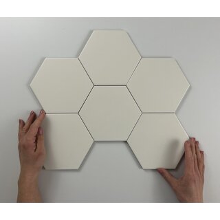 Cifre Cerámica Hexagon Timeless Ivory mat 15x17