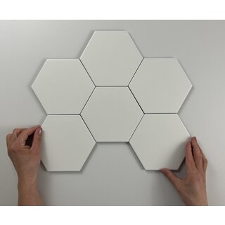 Cifre Cerámica Hexagon Timeless White mat 15x17