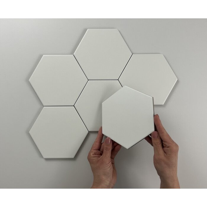 Cifre Cerámica Hexagon Timeless White mat 15x17