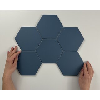 Cifre Cerámica Hexagon Timeless Marine mat 15x17