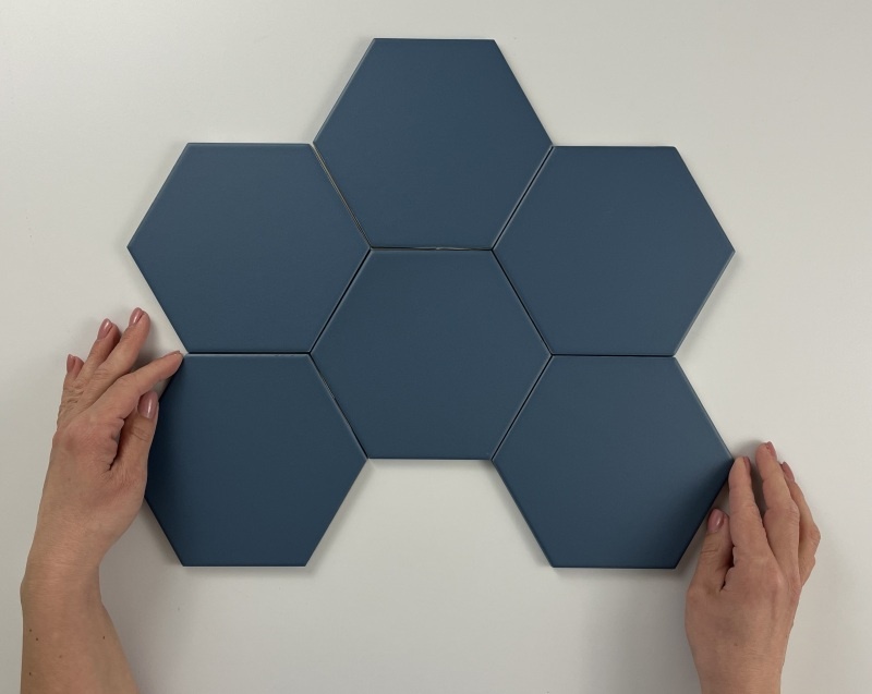 Cifre Cerámica Hexagon Timeless Marine mat 15x17