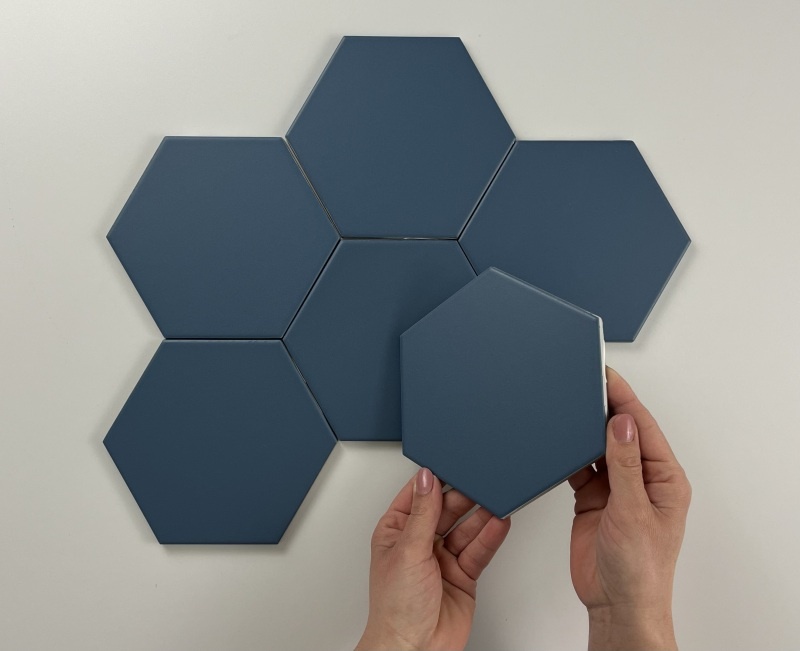 Cifre Cerámica Hexagon Timeless Marine mat 15x17