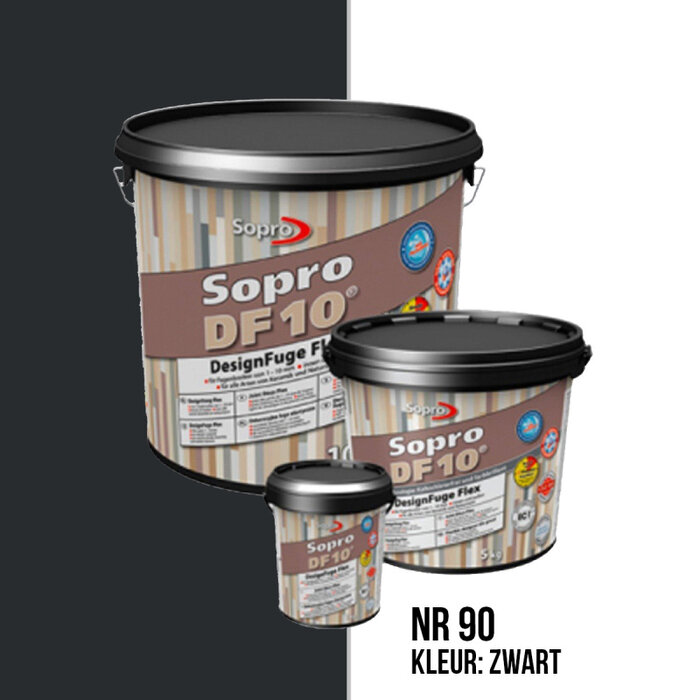 Sopro Voegmortel Sopro DF 10 Flexibel zwart nr. 90 1kg