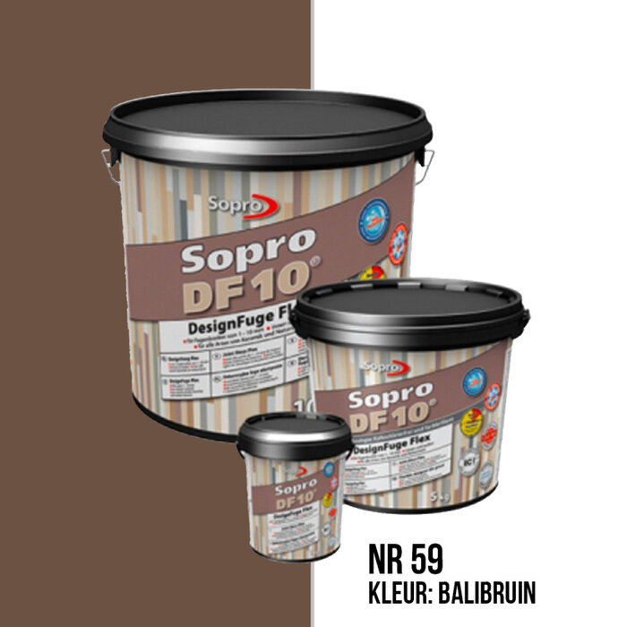 Sopro Voegmortel Sopro DF 10 Flexibel balibruin nr. 59 5kg