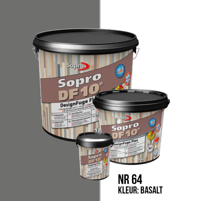 Sopro Voegmortel Sopro DF 10 Flexibel basalt nr. 64 5kg