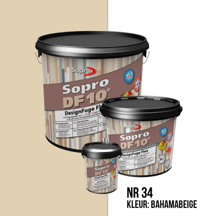 Sopro Voegmortel Sopro DF 10 Flexibel bahamabeige nr. 34 1kg