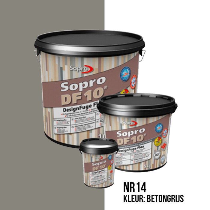 Sopro Voegmortel Sopro DF 10 Flexibel betongrijs nr. 14 5kg