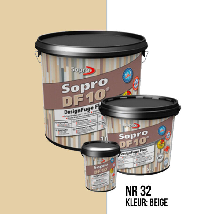 Sopro Voegmortel Sopro DF 10 Flexibel beige nr. 32 1kg