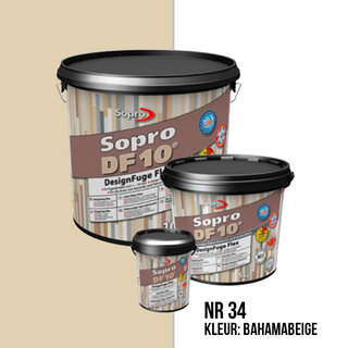 Sopro Voegmortel Sopro DF 10 Flexibel bahamabeige nr. 34 5kg