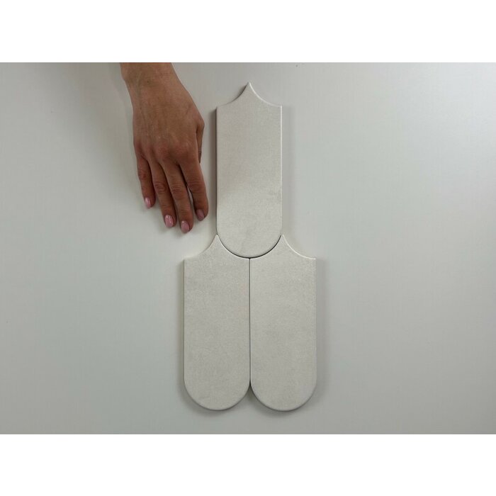 Cifre Cerámica Alure White visschub wandtegel 8x21,5