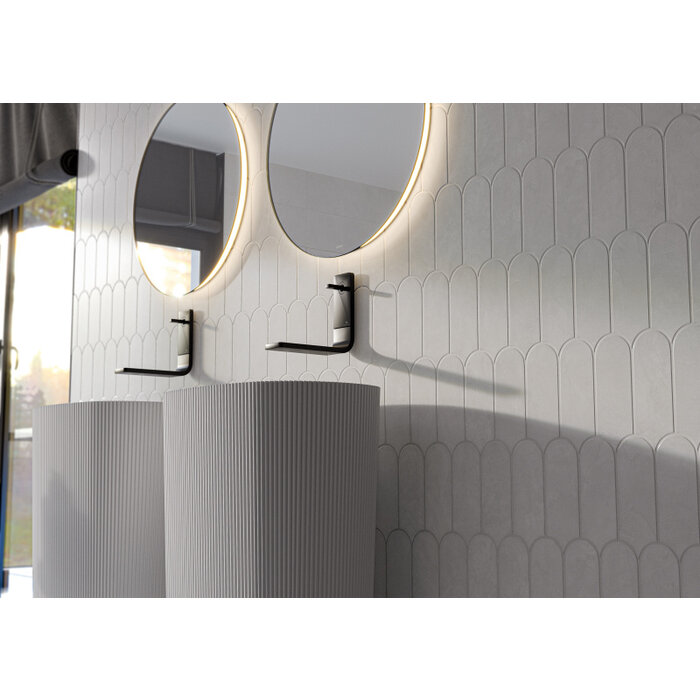 Cifre Cerámica Alure White visschub wandtegel 8x21,5