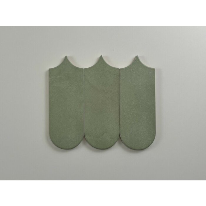 Cifre Cerámica Alure Sage visschub wandtegel 8x21,5