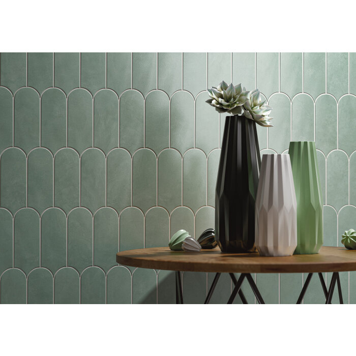 Cifre Cerámica Alure Sage visschub wandtegel 8x21,5