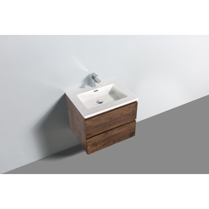 By Goof Onderkast badkamermeubel Tieme mat donker eiken 100x50x48cm