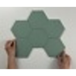 Sample Hexagon Timeless Jade mat 15x17