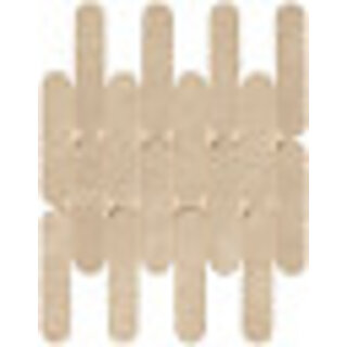 Sample Nobu Beige curve mosaico 3,5x14,5 op net van 29x29,5