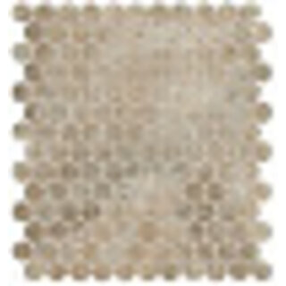 Sample Nobu Slate round mosaico 2,2cm rond op net van 29x32,5