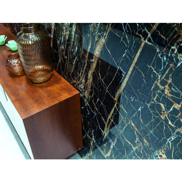 Cifre Cerámica Black Golden Pulido 120x120 rett