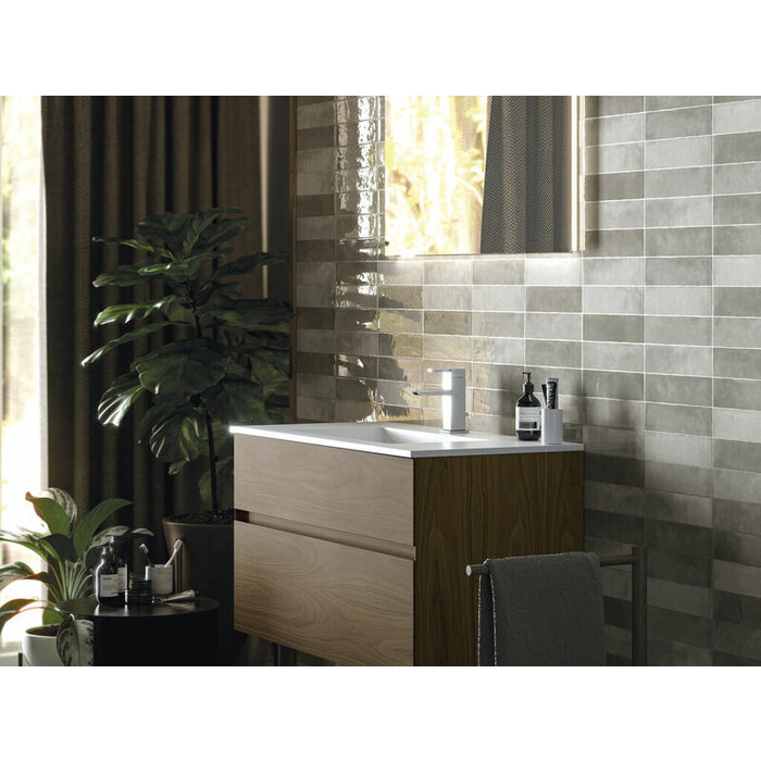 Cifre Cerámica Moos Grey handvorm 6,5x26 glans