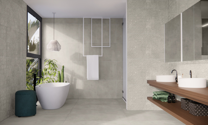 Prissmacer Cerámica Beton Cire Bercy Nude decor wandtegel 60x120 rett