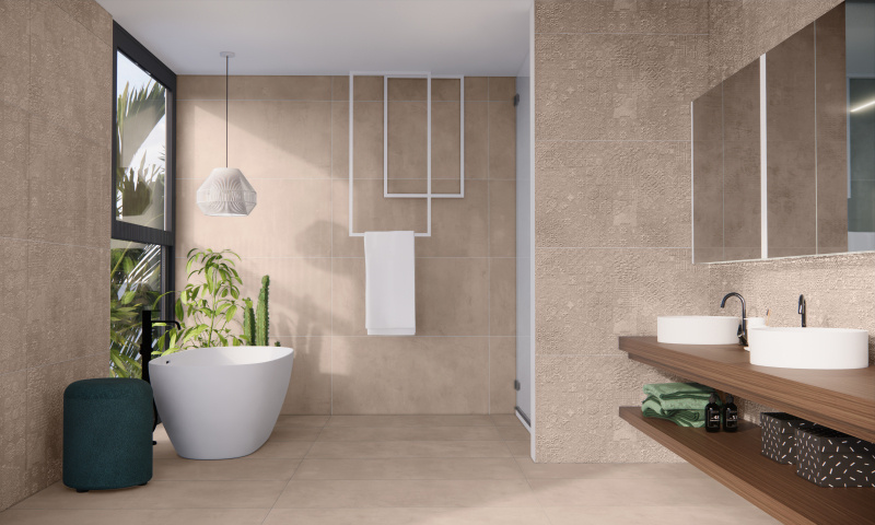 Prissmacer Cerámica Beton Cire Bercy Terra decor wandtegel 60x120 rett