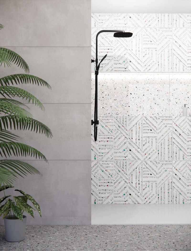 Prissmacer Cerámica Gobi Bianco relieve wandtegel 60x120 rett