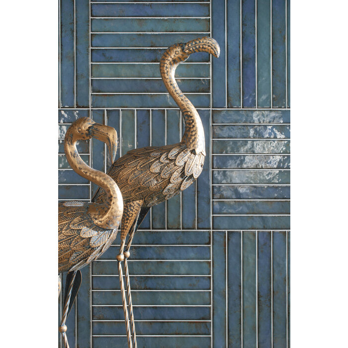 La Platera Cerámica Brick Raku Turquoise mozaiektegel 35x35cm