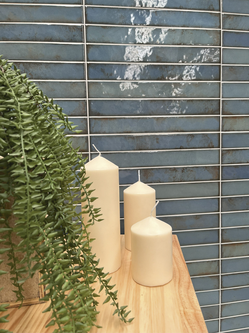 La Platera Cerámica Brick Raku Turquoise mozaiektegel 35x35cm