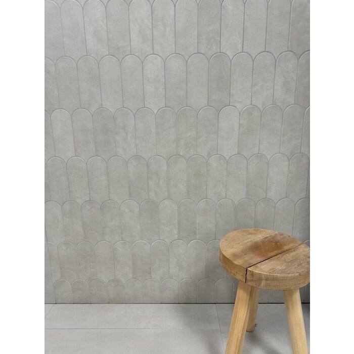 Cifre Cerámica Alure Plomb visschub wandtegel 8x21,5