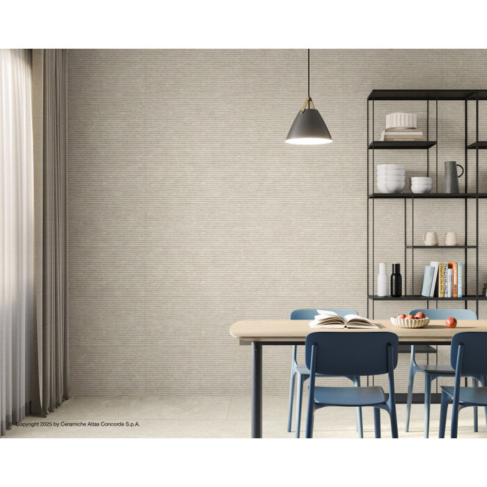 Atlas Concorde Solution Duolith Wool wandtegel Uneven 40x80 rett