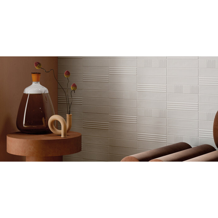 Ceramica Rondine Volume White Pyramid mat 6x25