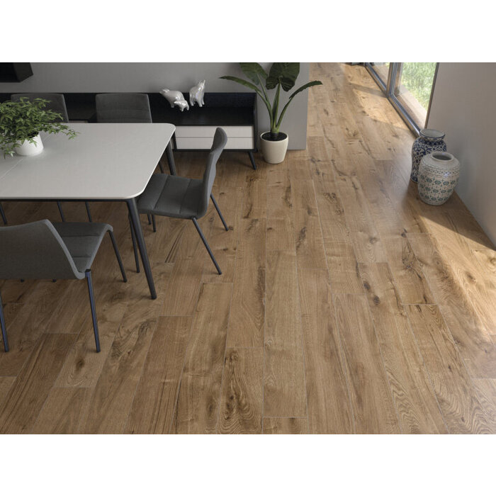 Huismerk tegels Yukon Walnut 20x120 rett
